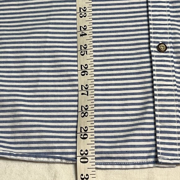 WROGN Men’s XXL Slim Fit Striped Button Down Shirt Blue White Long Sleeve Casual - Picture 7 of 9